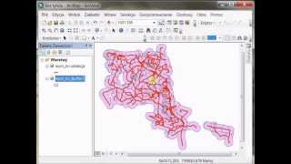 ArcMap Analiza typu bufor  proste zastosowanie w leśnictwie [upl. by Towrey]