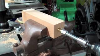 Driving a brass beer tap handle insert [upl. by Ydnal360]