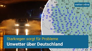 Unwetter in Deutschland – Starkregen und Hagel verursachen Schäden [upl. by Suhail]