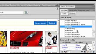 TUTORIAL Dreamweaver  inserire un animazione JQUERY [upl. by Mlehliw]