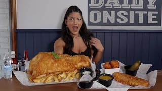 THAT UNDEFEATED HARRY RAMSDENS FISH amp CHIPS CHALLENGE  LeahShutkever [upl. by Nnahteb547]