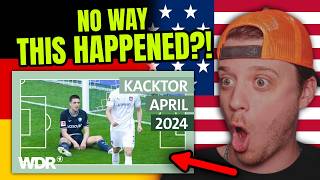 American Reacts to BEST German Football Bloopers Kacktor des Monats [upl. by Lhadnek]