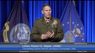 WEST 2018 7 February Morning Keynote LtGen Robert S Walsh USMC [upl. by Orvie]