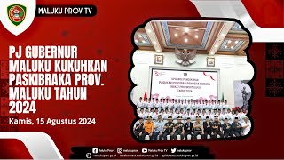 PJ GUBERNUR MALUKU KUKUHKAN PASKIBRAKA PROV MALUKU TAHUN 2024 [upl. by Ihsoyim210]