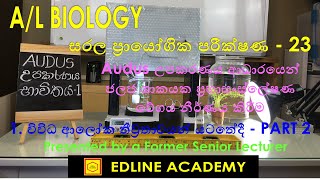 Determination of photosynthesis rate under different light intensities2 AL Biology Sinhala Lessons [upl. by Waxler]