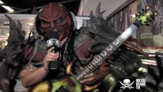 GWAR  Flattus Maximus shows off his custom Schecter guitar [upl. by Wilhelmina]