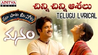 Chinni Chinni Ashalu Song With Telugu Lyrics quotమా పాట మీ నోటquot Naga Chaitanya Samantha [upl. by Attenaej626]