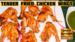 Tender Fried Chilli Garlic Chicken Wings Easy Recipe [upl. by Nevai]