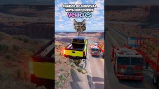 Chance of survival with different vehicles beamng beamngdrive game gameplay gaming beamngcrash [upl. by Laurin]