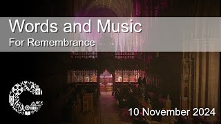 Words and Music for Remembrance  10 November 2024  Chester Cathedral [upl. by Ahsiened58]