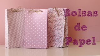 Bolsas de papel para regalo  DIY Manualidades fáciles [upl. by Adnopoz]