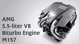 AMG 55liter V8 Biturbo Engine M157 [upl. by Patricio]