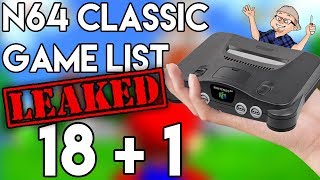 LEAKED list of games on N64 Classic Edition  Nintendo 64  RIGGS [upl. by Gesner695]