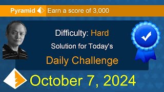 Microsoft Solitaire Collection Pyramid  Hard  October 7 2024 [upl. by Eartnoed]