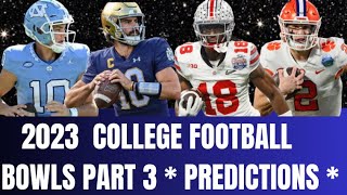 COLLEGE FOOTBALL BOWL GAMES WEEK 3  PREDICTIONS [upl. by Seligmann]