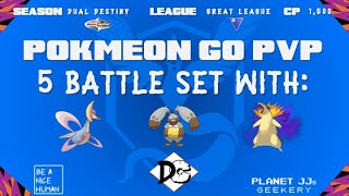 Pokémon GO PvP  Great League 5 Rounds Cresselia  Diggersby  Typhlosion S [upl. by Nivlem]