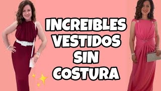 INCREIBLES VESTIDOS CON RETAZOS SIN COSTURA 😱 IDEAS CREATIVAS costuracreativa [upl. by Cr173]