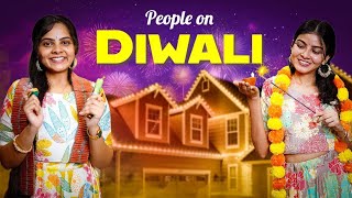 People on Diwali  Niha Sisters  Comedy  Diwali [upl. by Steep]