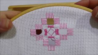 Hardanger punto spirito  Tutorial ricamo a mano [upl. by Carmen]