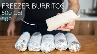 Meal Prep Burritos for the Freezer Low Calorie High Protein [upl. by Yssej]