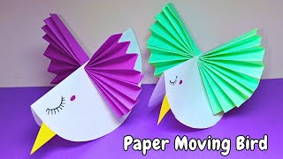 How To MAKE Moving Bird 🕊️  DIY Paper Moving Bird  Paper Moving Toys Craft Ideas [upl. by Royden]