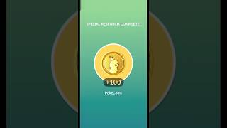 Got free pokecoins from research shorts pokecoin ultragoo catch research game coin pokemon [upl. by Karoly]