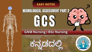 Glasgow Coma Scale GSC in Kannada  Neurological Assessment part 2  Disorders of Nervous system [upl. by Esenej]