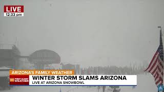 SNOW CAM Snowbowl hit with winter storm [upl. by Leandre19]