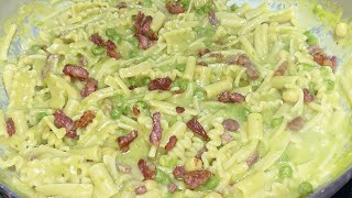 PASTA CREMA DI PISELLI E CECI CON PANCETTA CROCCANTE [upl. by Benni]