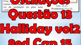 Oscilações Questão 13 do Halliday vol2 8ªed cap15  Movimento Harmônico Simples [upl. by Omiseno]