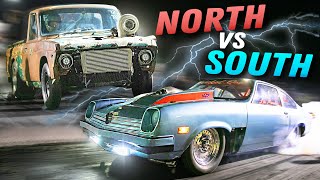 40 Cars BATTLE for 15000 North vs South Small Tire Race [upl. by Levine998]