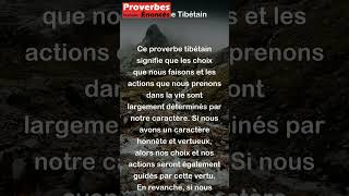 Sonde ton caractère il sera ton destin Proverbe Tibétain shorts [upl. by Akeenat]