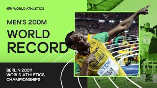 World Record  Mens 200m Final  World Athletics Championships Berlin 2009 [upl. by Panchito]