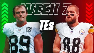 TEs Start Em Sit Em Week 7  Fantasy Dirt [upl. by Ortrude]