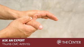 Thumb Carpometacarpal CMC Joint Arthritis Treatment [upl. by Gurney599]