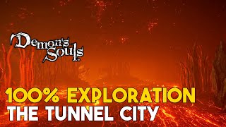 Demons Souls Remake The Tunnel City 100 Exploration Walkthrough All Items Secrets [upl. by Genesia]