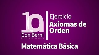 Sistemas Numéricos I Axiomas de orden I Demostración [upl. by Onileba]