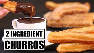 Churros and Hot Chocolate 2 Ingredients  Eggless  How Tasty Channel [upl. by Katina]