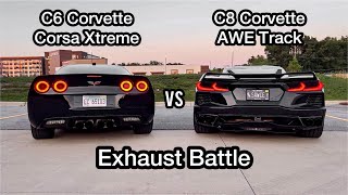 C6 vs C8 Corvette Exhaust Battle [upl. by Annua]