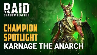 RAID Shadow Legends  Champion Spotlight  Karnage the Anarch [upl. by Michaud]