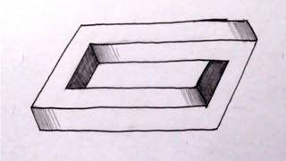 How To Draw The Impossible Penrose Rectangle  Cool Optical Illusion [upl. by Niabi]