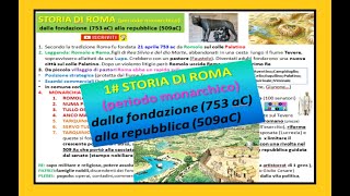 1 STORIA ROMA ⚔ dalla fondazione alla repubblica  periodo monarchia 753509 aC [upl. by Hillery]