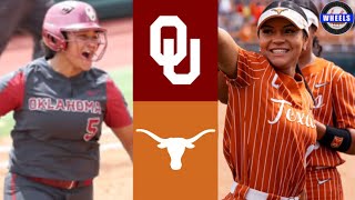 1 Oklahoma vs 5 Texas Highlights  2024 College Softball Highlights [upl. by Ovida]