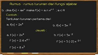 Turunan Fungsi Aljabar [upl. by Brnaba]