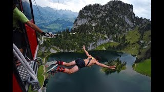 Bungee Jumping Interlaken Switzerland at Stockhorn [upl. by Attenweiler]