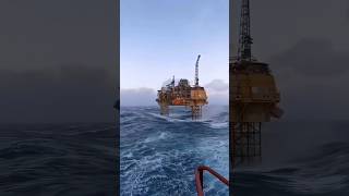 How Do Oil Rigs Stay Stable in Rough Ocean Waves ocean oil telugufacts shorts facts [upl. by Ieluuk]