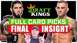 DRAFTKINGS UFC 302 Makhachev vs Poirier FULL CARD Predictions [upl. by Kilgore]