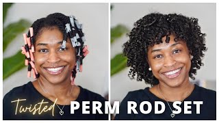 Twist amp Perm Rod Set On Natural Hair for the PERFECT Shape and Volume [upl. by Fitzsimmons715]