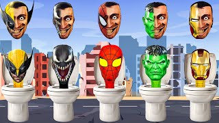 TEBAK GAMBAR SpiderMan vs Skibidi Toilet  TOP SUPERHERO AVENGERS MARVEL IRON MAN HULK VENOM 3 [upl. by Lertnahs181]