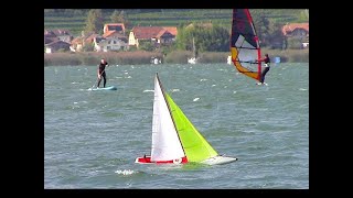 0915stormy day in Murten wonderful rc sailing 3 [upl. by Annaig41]